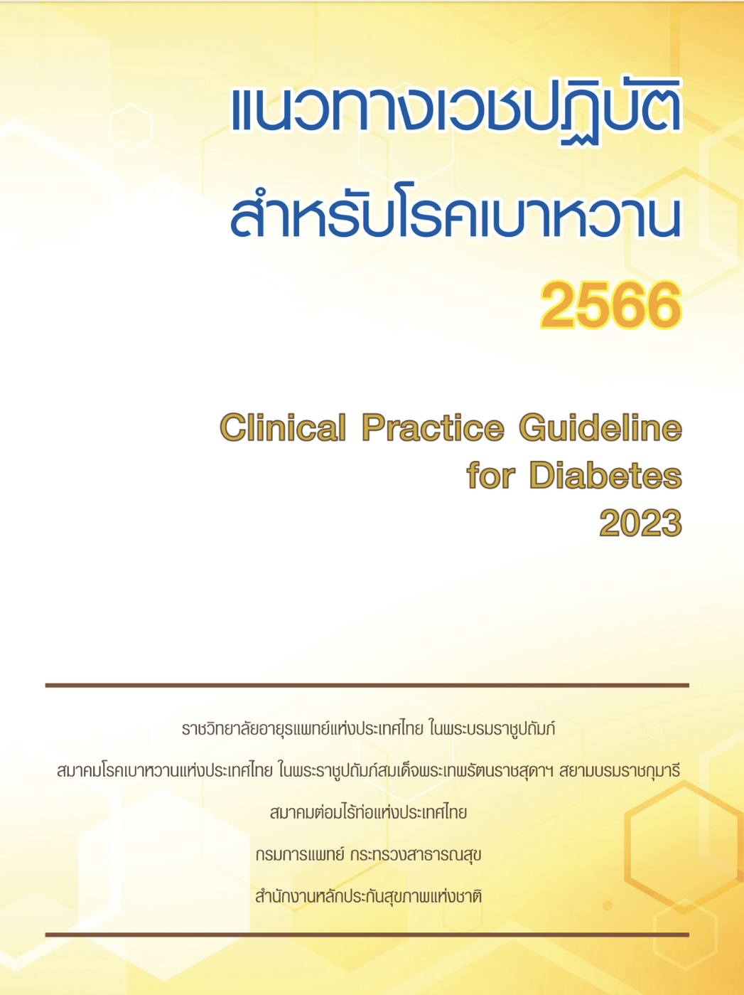 แนวทางเวชปฏิบัติ สำหรับโรคเบาหวาน 2566 (ฉบับปรับปรุง กพ.67)