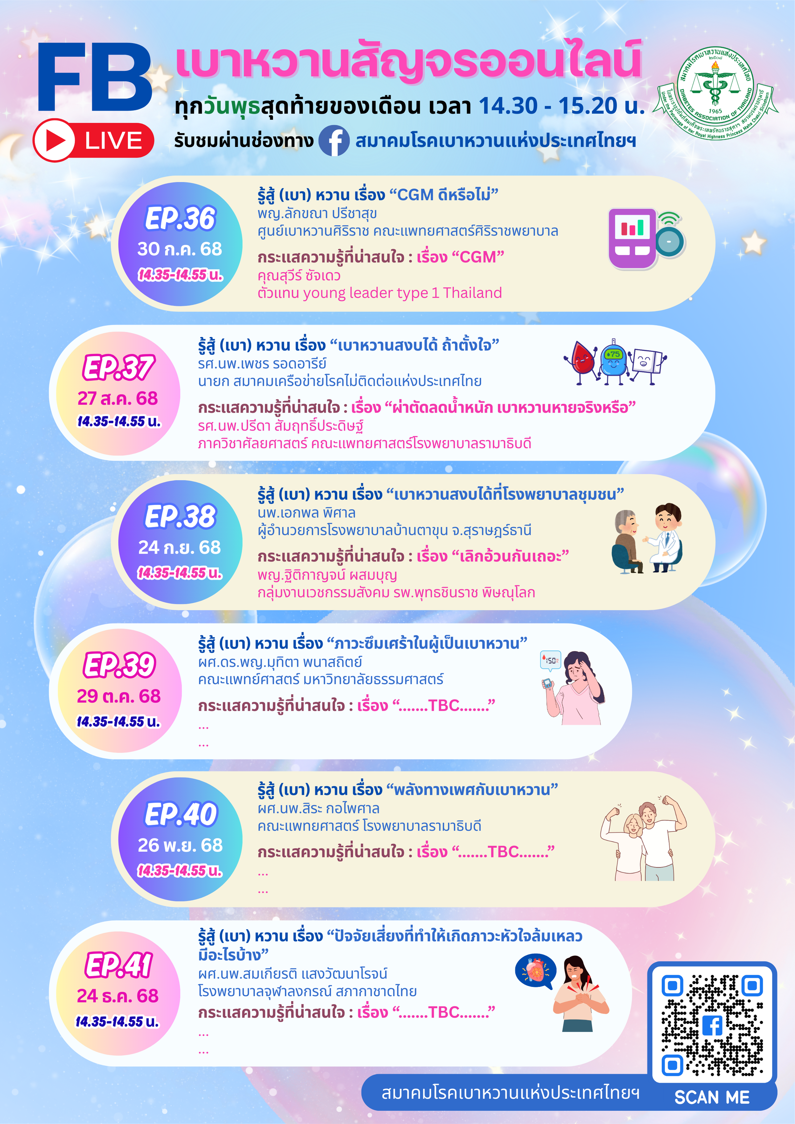 (MC) หัวข้อการบรรยาย FB Live  ปี 2568 (เดือนกรกฎาคม-ธันวาคม)